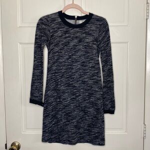 Madewell Heathered Black Knit Sweatshirt Dress